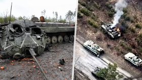 Rusové střílejí do vlastních řad: Tank během přepadení vypálil na obrněné vozidlo soudruhů.