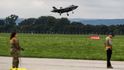 Přílet tří letounů F-35A Lightning II Demonstration Team vzdušných sil USA do Ostravy.