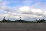 Přílet tří letounů F-35A Lightning II Demonstration Team vzdušných sil USA do Ostravy.