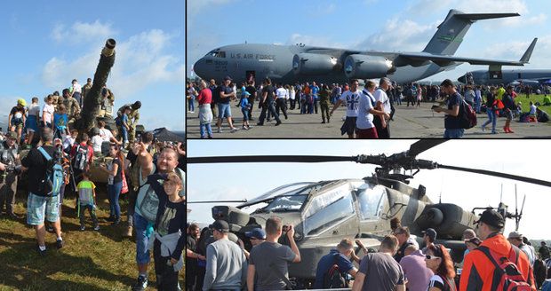 Mošnov ohlušovaly Dny NATO: Diváky lákal bitevník B-52, v obležení byl i vrtulník Yankee a pozemní technika