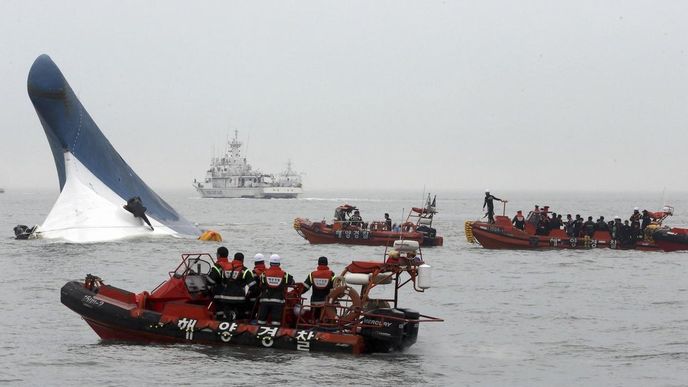 Potopený jihokorejský trajekt Sewol