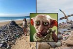 Hrobeček Dobbyho z filmů o Harrym Potterovi zůstane na pláži v západní Walesu.