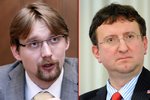 Ministr dopravy Pavel Dobeš (vlevo) dnes odvolal z funkce náměstka Ivo Tomana (vpravo) a ředitele dvou odborů ministerstva.