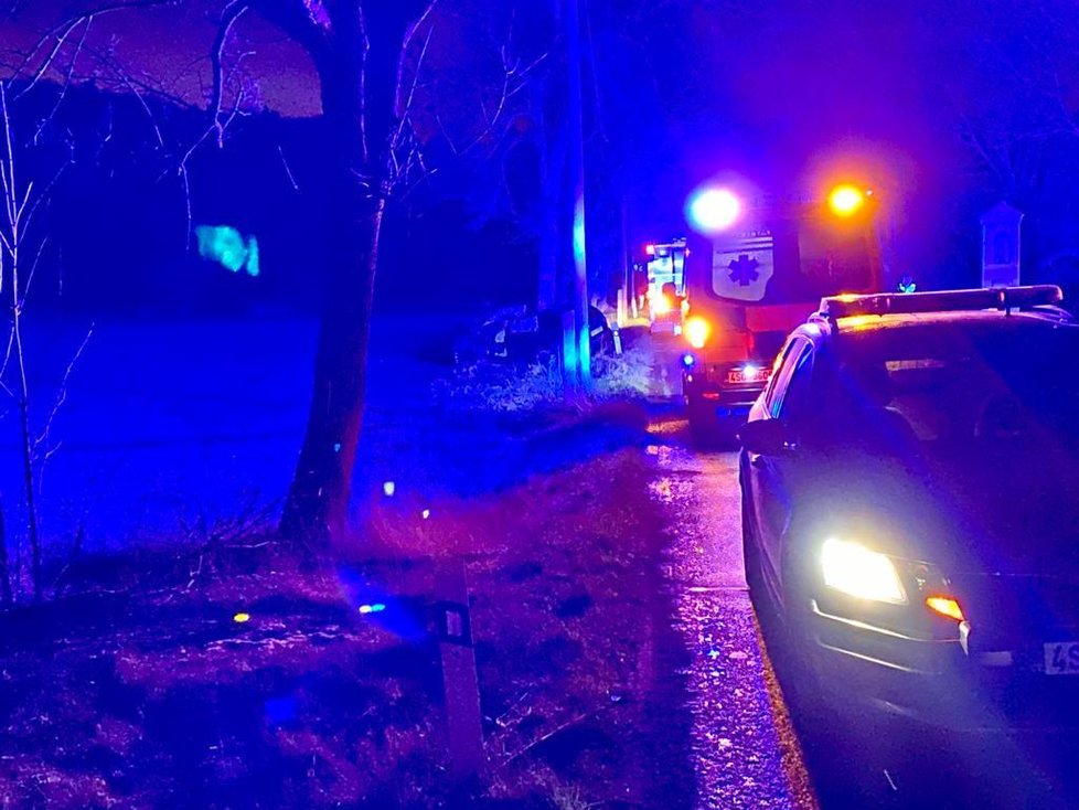 Řidič u Dobřichovic narazil do stromu, na místě zemřel.