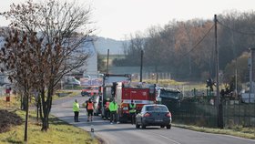 Nehoda u Mokrovrat na Příbramsku.