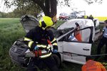Při nehodě dodávky na Tachovsku se zranil řidič a spolujezdec.
