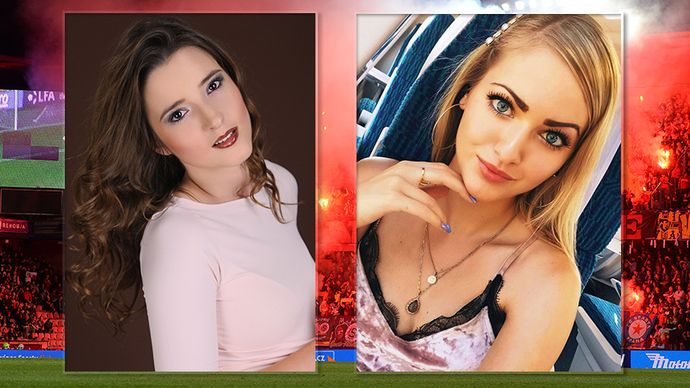 Veronika Vorobljevová a Denisa Doležalová. Rozhodčí a reportérka pobavily před derby.