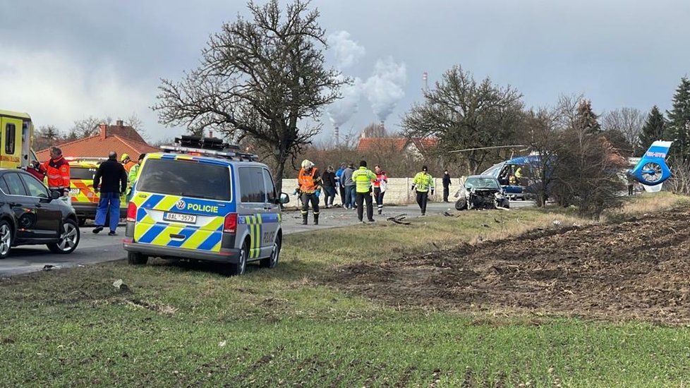 Dopravní nehoda u Dolních Beřkovic