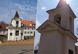 Hrušovanské náměstí zdobí od roku 1902 zděná zvonička, kterou nechala vztyčit rodina Stejskalů. Ti byli ve své době nejbohatšími statkáři široko daleko. Rodina se o zvoničku starala i za doby komunistického režimu - díky tomu přečkala do dnešních dnů.