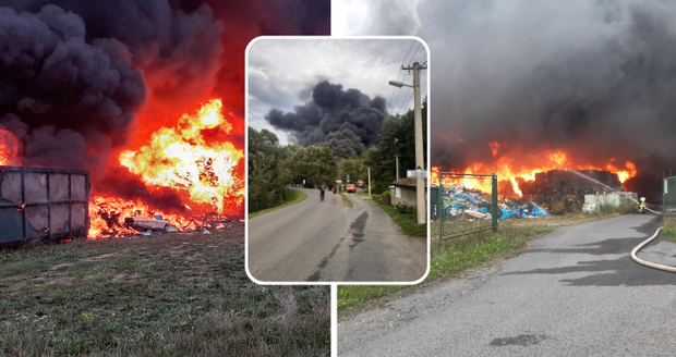 Požár třídírny odpadů na Příbramsku: Hasiči zásah po 24 hodinách ukončili!