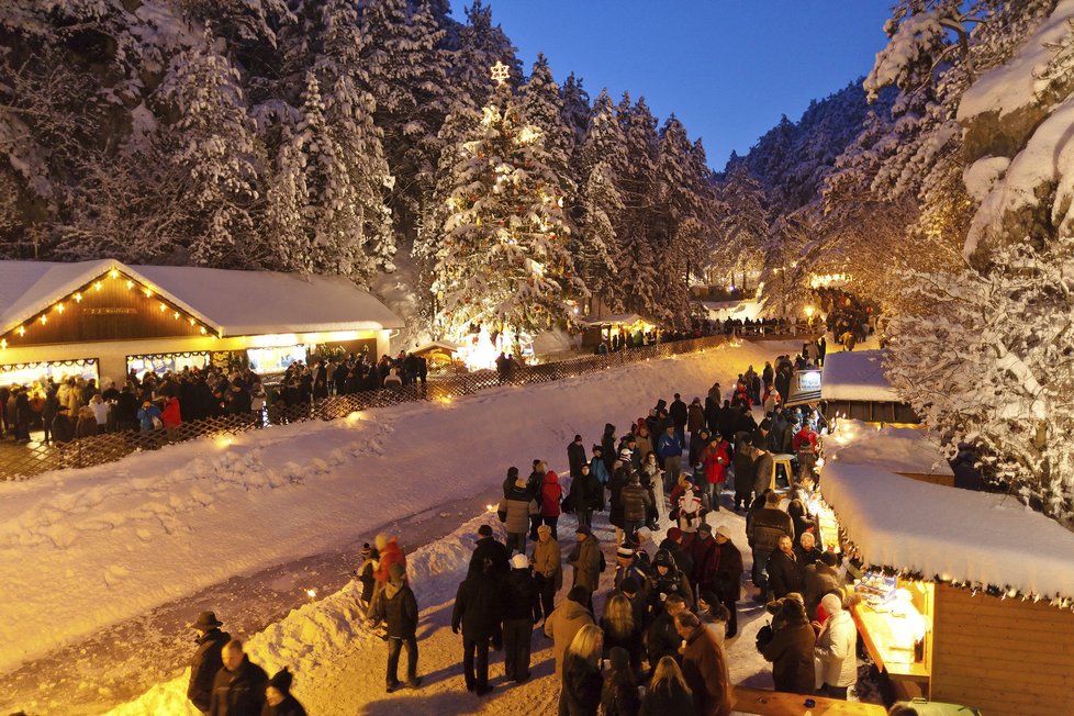 Advent v soutěsce Johannesbachklamm