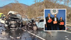 Tři hrdinové zachránili lidi z hořících aut a získali ocenění.