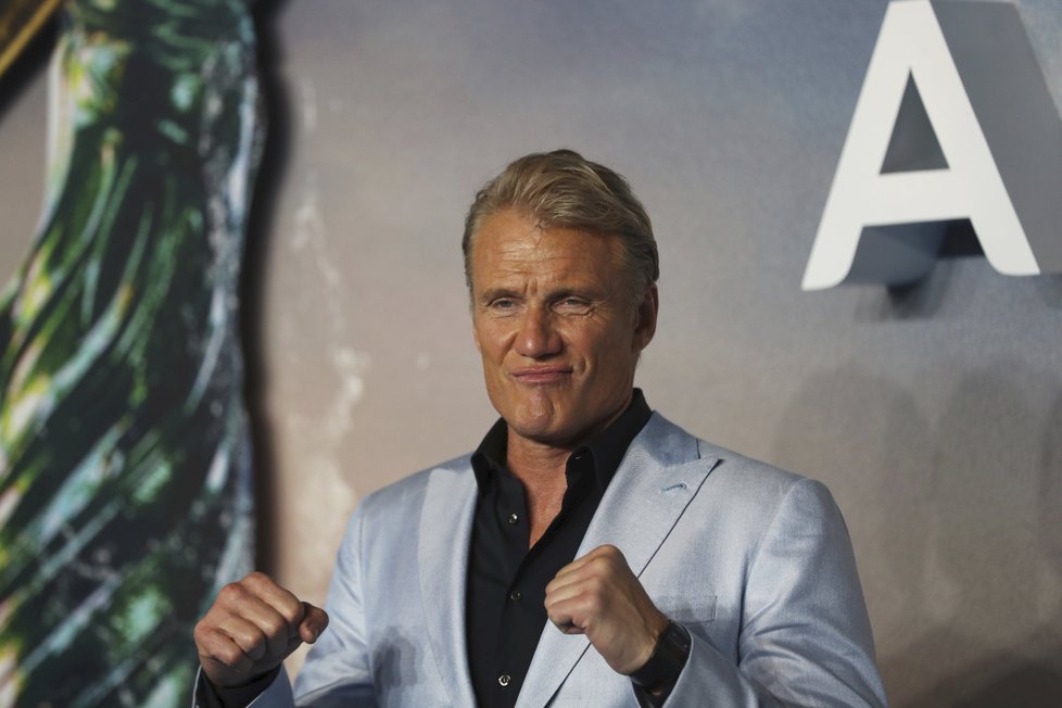 Dolph Lundgren na premiéře nového filmu Aquaman