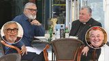 Požehnaný oběd Bartošky a Duky: Prezident hřešil s kardinálem