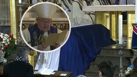 Duka na mši promluvil o posledním obědě u Schwarzenberga: Připravoval se na cestu