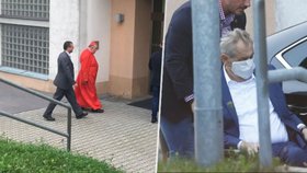 Zemana navštívil kardinál Duka. Prezident je potěšený, v nemocnici zatím zůstává