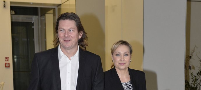 Oslava 50. narozenin Dominika Haška: Martin Procházka s druhou manželkou Renatou