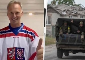 Dominik Hašek na Ukrajině: Přijel do Charkova podpořit ukrajinské hokejisty i Ukrajinu jako takovou.