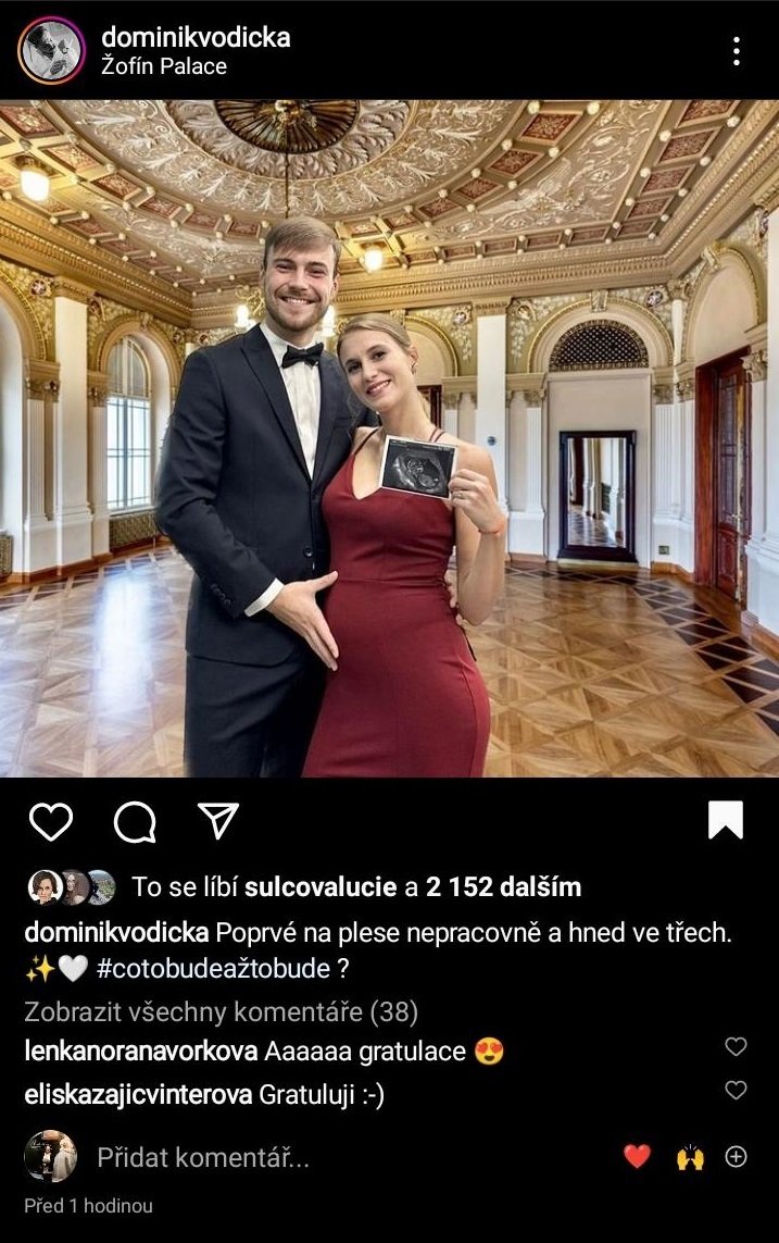 Tanečník Dominik Vodička oznámil, že z něj bude brzy táta.