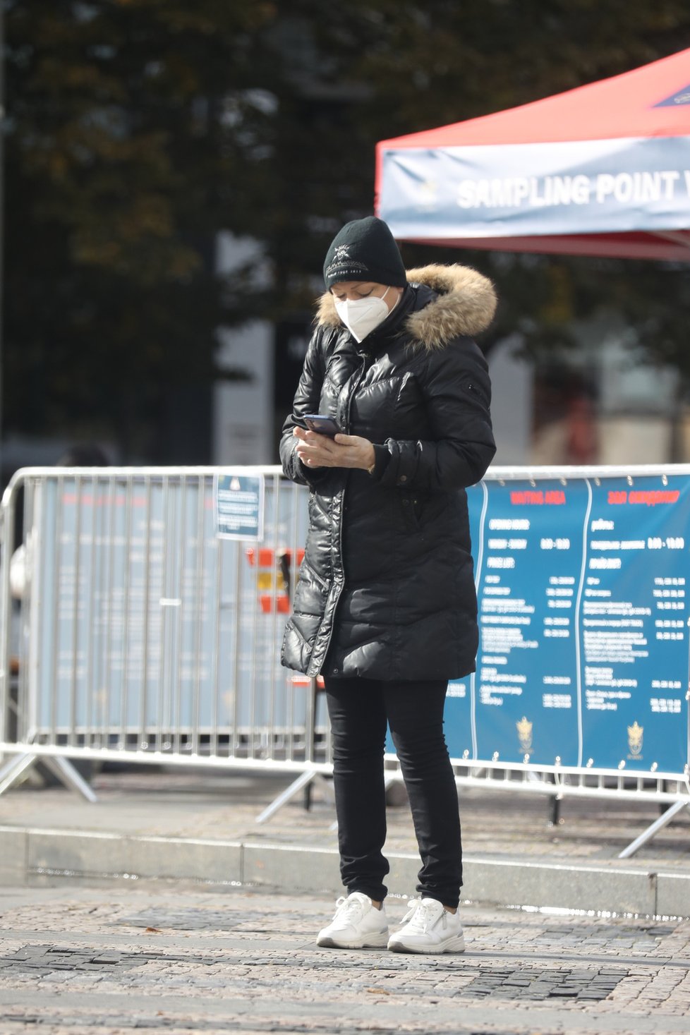 Dominika Gottová se na Václavském náměstí nechala testovat na covid.