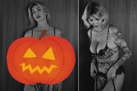 Obrázek: Halloweenská provokace podle Dominiky Mesarošové: Žhavá šelma v prádle!