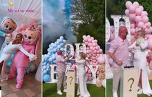 Růžová Barbie Myslivcová: Pompézní párty odhalila pohlaví miminka