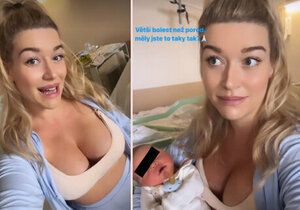 Dominika Myslivcová natočila zdravici z porodnice.