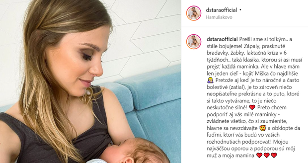 Dominika Stará přiznala problémy s kojením synka.