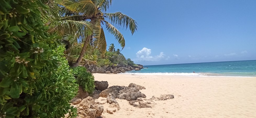 Pláž Playa Preciosa v Dominikánské republice.