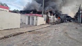 Mohutná exploze v Dominikánské republice (14.8.2023)