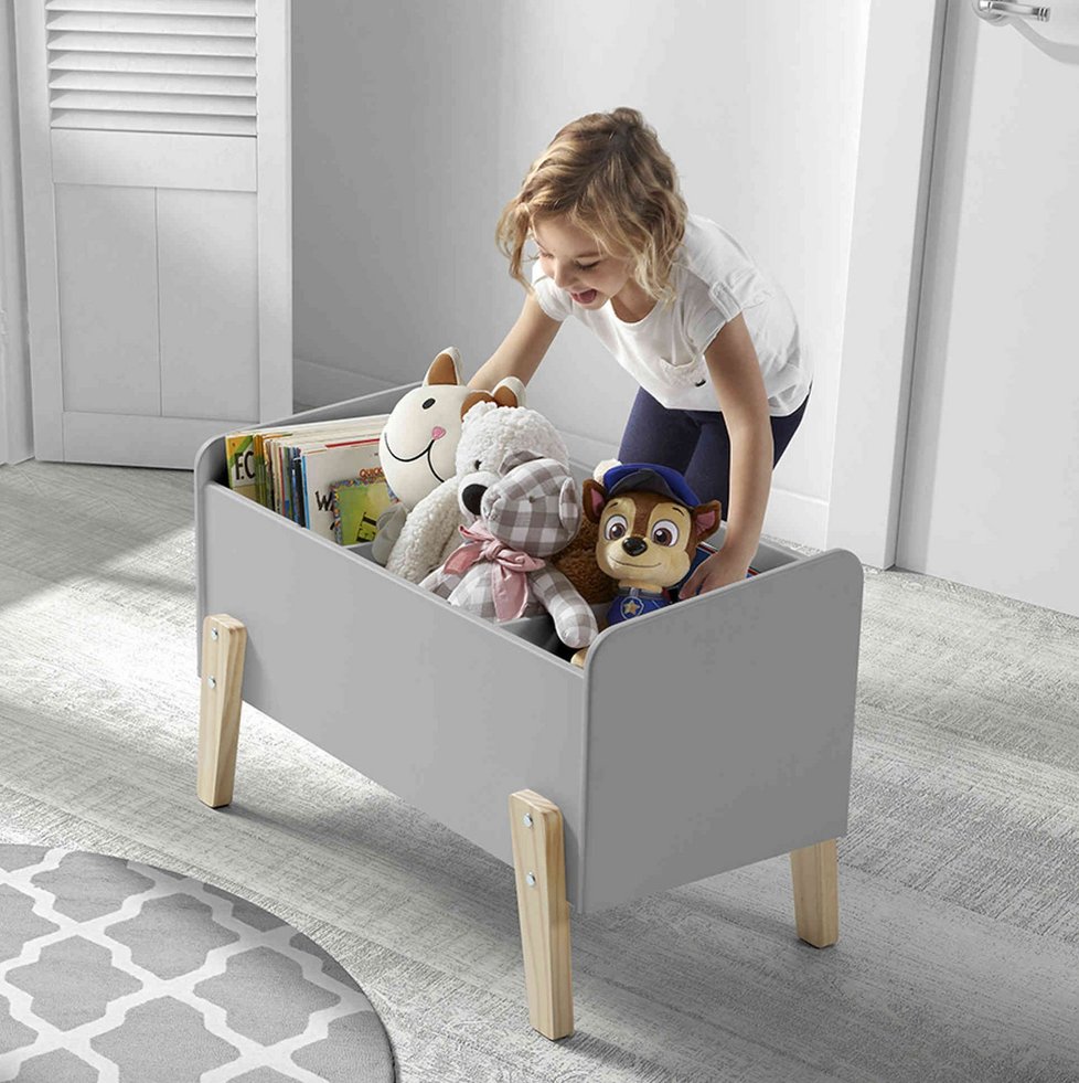 Úložný box na hračky Kiddy, 47 x 80 x 39 cm, MDF/masiv, 4027 Kč, designovynabytek.cz.