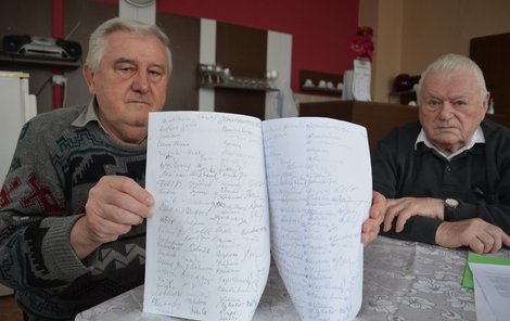 Antonín Bláha a František Havel ukázali Aha! petici se stovkou podpisů nespokojených klientů.