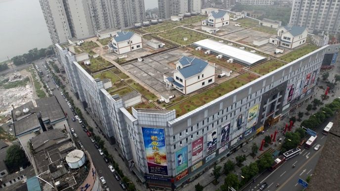 Domy na střeše v čínské metropoli Ču-čou