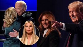 Chaos a urážky: Trump s Bidenem se poprvé ostře střetli, Ivanka to měla z první řady