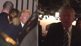 Donald Trump se svoji rodinou na večeři v restauraci 21 Club