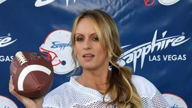 Americká pornoherečka Stormy Daniels. V roce 2011 tvrdila, že měla sex s Donaldem Trumpem.