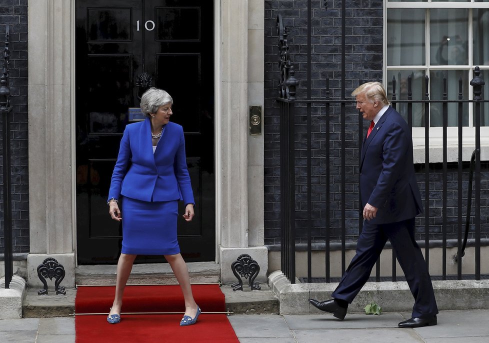 Donald Trump a Theresa Mayová (4. 6. 2019)