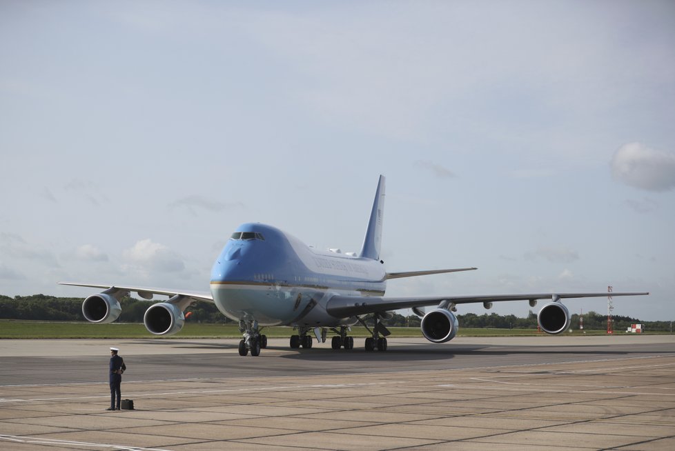 Americký prezident Donald Trump přiletěl do Londýna (3.6.2019)