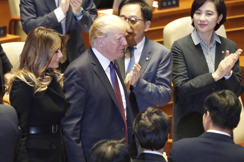 Melania Trumpová doprovodila do Jižní Korey svého muže Donalda