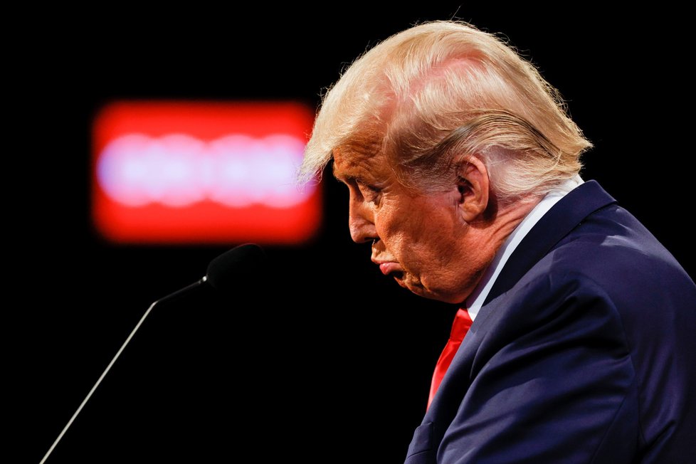 Americký prezident Donald Trump během poslední debaty před volbami (23.10.2020)