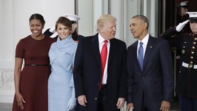 Donald Trump se přivítal s Barackem Obamou.