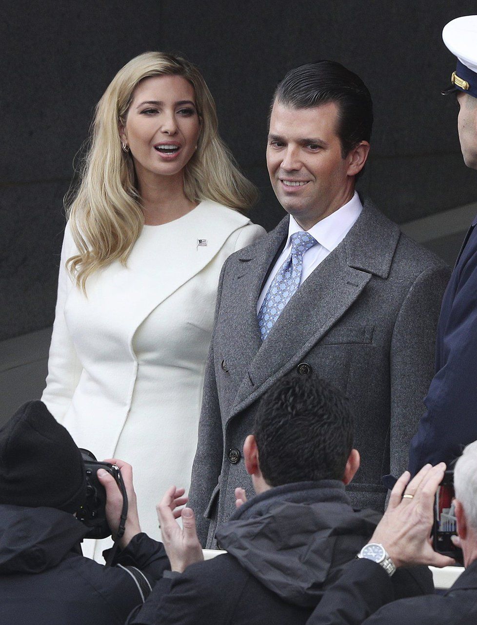 Ivanka Trump se svým bratrem Donaldem Trumpem Jr. Čekají na inauguraci jejich otce Donalda Trumpa.