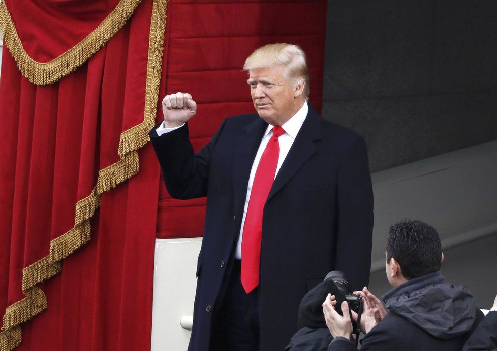 Donald Trump na svém inauguračním ceremoniálu