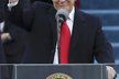 Donald Trump u řečnického pultu na svém inauguračním ceremoniálu