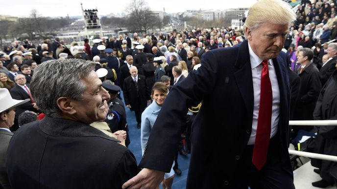 Ukončení slavnostního inauguračního ceremoniálu Donalda Trumpa