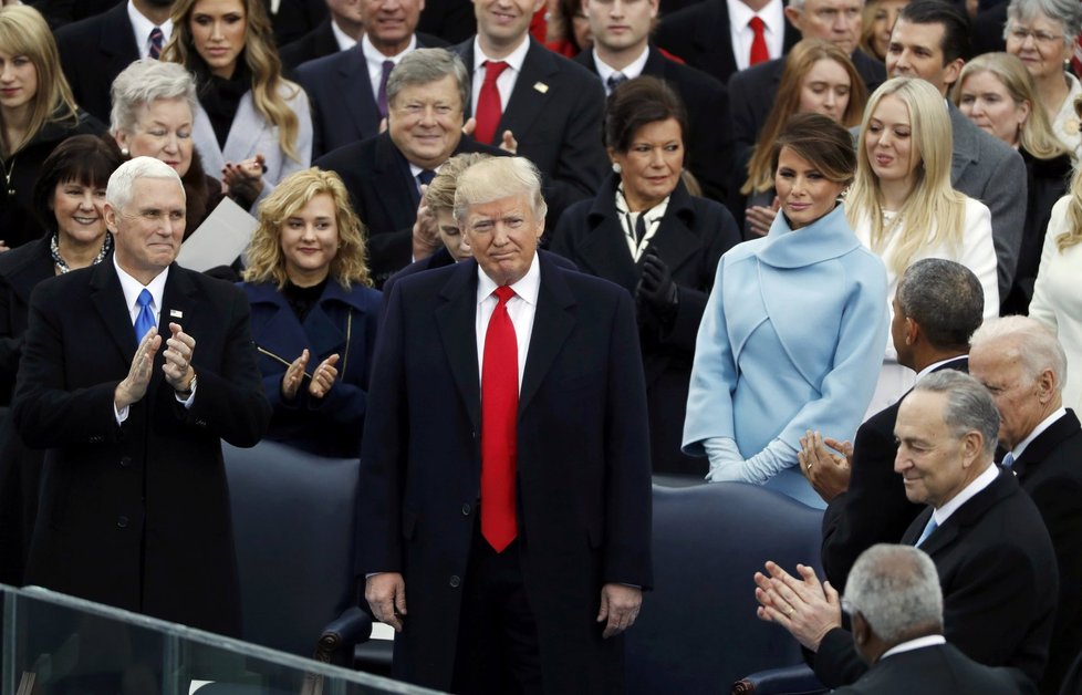 Donald Trump na svém inauguračním ceremoniálu