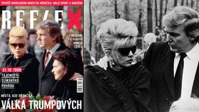 Donald Trump jako psychická opora Ivanky na pohřbu jejího otce