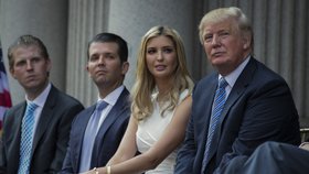 Donald Trump a jeho děti Ivanka Trumpová, Donald Trump junior a Eric Trump