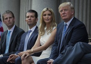 Donald Trump a jeho děti Ivanka Trumpová, Donald Trump junior a Eric Trump