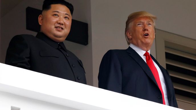 Americký prezident Donald Trump a severokerejský vůdce Kim Čong-un